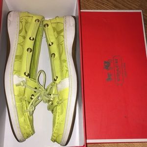 Coach Rainey Boat Shoe Yellow Citrine